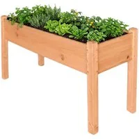 relaxdays Hochbeet aus Tannenholz, orange