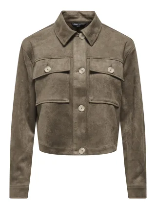ONLY - ONLBELICIA FAUX SUEDE JACKET OTW Walnut - Gr. - L