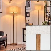 hofstein Stehlampe Stehlampe aus Holz/Stoff in Naturfarben/Beige/Weiß, Höhe 165 cm, ohne Leuchtmittel