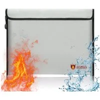 MOPUEA Dokumententasche Feuerfeste Tasche Dokumententasche Wasserdicht Große Kapazität Tragbar (Feuerfeste und wasserdichte Dokumententasche für Wertsachen, Schützt vor Feuer (1200°C) und Wasser, für A4-Dokumente), Große Kapazität, Reißverschluss, fe