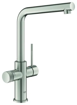 GROHE 5-in-1 Armatur GROHE Blue 104421, L-Auslauf für Kühler Home/Pro supersteel, 104421DC01 104421DC01