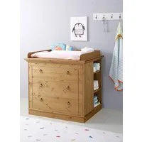 OTTO home Wickelkommode Indra, Landhausstil, viel Stauraum, FSC® zertifiziertes Massivholz, inklusive Unterbauregal und Aufsatz
