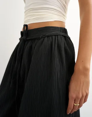 topshop - TSTHEO BALLOON FRONT TIE TROUSERS Black - Gr. - 40