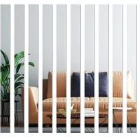 FELIXLEO Wandspiegel DIY Spiegel Streifen Wandaufkleber Selbstklebend,Nicht Glas (10-St)
