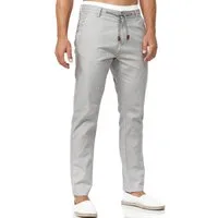 Indicode Leinenhose Herren Veneto Sommerhose Leinen Herrenhose leichte Sommerhose mit Kordelzug