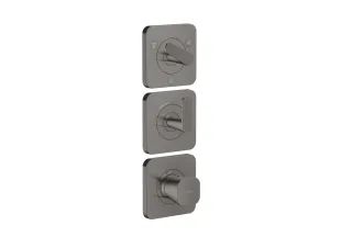 Hansgrohe Thermostat Modul 380/120 Unterputz FS Axor Citterio C 3 Verbr.Cubic polished black chrome 49711330