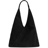Caspar Schultertasche große Damen Wildleder Hobo Handtasche - PREMIUM LINE - Modell No.863, 100% italienisches Wildleder, samtig weich, angenehmer Tragekomfort