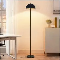 ZMH Stehlampe 170 cm Schwarz-Gold, moderne Stehleuchte aus Metall, E27, Fußschalter, ohne Leuchtmittel, Bodenlampe für Wohnzimmer, Schlafzimmer und Leseecke