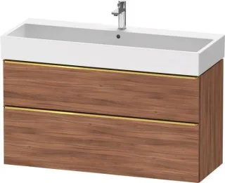Duravit D-Neo Waschtischunterbau wandhängend Nussbaum Matt 1184x442x625 mm - DE4375034790000 DE4375034790000