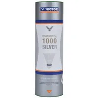 VICTOR Badmintonball Shuttle 1000 Nylon/Korkfuss Dose weiss 6er, Geschwindigkeit: schnell
