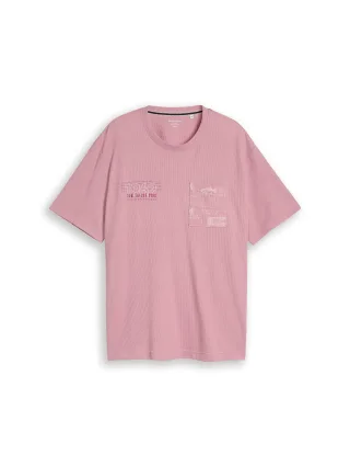 Tom Tailor - Plus Size - T-Shirt mit Waffelstruktur dusty rose - Gr. - 4XL