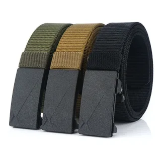 ENNIU 125cm Men's Tactical Nylon Belt Adjustable Wear-resistantElastic Waist Belt Buckle Belt Casual Sports Belts