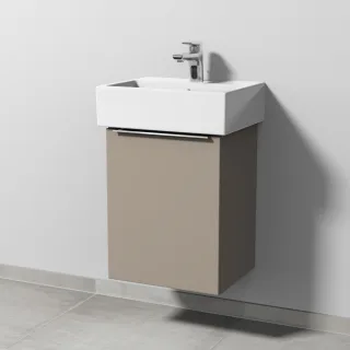 Sanipa 3way Waschtischunterbau zu Duravit Vero Air Waschtisch mit 1 Tür, Sandgrau-Matt UF42967