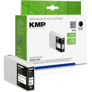 KMP E133 Tintenpatrone schwarz kompatibel mit Epson T7021