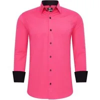 R-NEAL Businesshemd Herren Kontrast Hemd "R-NEAL" Hochzeit-Hemd Slim Fit Stretchhemd