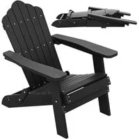 COSTWAY Gartenstuhl, Adirondack Stuhl klappbar, 180 kg Tragfähigkeit