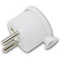 world-trading-net Schuko-Stecker Schutzkontakt Winkel-Stecker WTN-III weiß 2P+Z