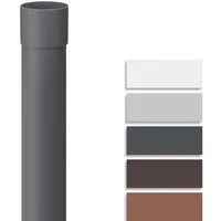 INEFA Regenfallrohr Fallrohr 100 cm, (PVC DN 75, Anthrazit), Regenrohr Dachrinnenzubehör,einfache Steckmontage, Made in Germany