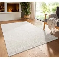 TaraCarpet Teppich TaraCarpet Homestyle 399 Vintage, rechteckig, Höhe: 10 mm, Vintage hoch-tief weich waschbar creme 50x80