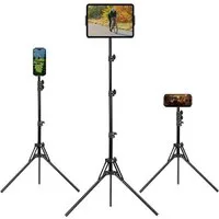 OSTWOLKE Tablet-Ständer Tablet Halterung Stativ mit 360°-Drehung und Höhenverstellung bis 65", (für iPad, iPhone und alle 4,5-12,9 Zoll Tablets und Smartphones)