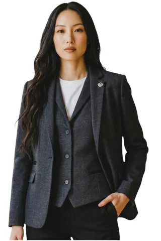 Damen-Zweiteiliger Woll-Blazer-Blazer-Blazer-Blazer für Frauen – WS-1