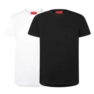 Hugo Boss - T-Shirt für Herren, Schmal (2er-Pack) (Schwarz/Weiß)