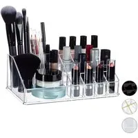 relaxdays Make-Up Organizer Kosmetikorganizer Acryl, transparent