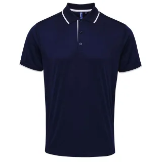 Premier Herren Contrast Coolchecker Poloshirt (Marine)