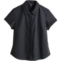 Next Hemdbluse Körpernahes Essential Kurzarmshirt mit Stretch (1-tlg)