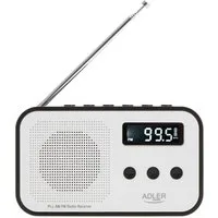 Adler AD 1907 Digitalradio (DAB) (PLL AM/FM-Digitalradio, modernes Radio, USB C, Wecker, weiß, schwarz)