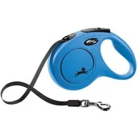 flexi Flexileine FLEXI Rollleine New CLASSIC Gurt - 5m, bis 25kg Farbe: Blau