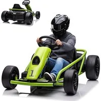 GarveeMore Elektro-Kinderquad Leistungsstarkes Drift Go-Kart Mit Musikfunktion, Sicherheitsgurt, (1-tlg), für Kinder 8-12 Jahre – 24V, 2x300W Motoren, Outdoor Elektrofahrzeug