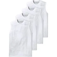 Schiesser Unterhemd 4er Pack Essentials (Spar-Set, 4-St) Unterhemd / Tanktop - Baumwolle - Atmungsaktiv - Hohe Formstabilität
