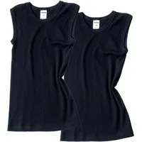 HERMKO Unterhemd 2040 (Pack, 2er) Muskelshirt Knaben, 100 % Bio-Baumwolle, breite Träger, basic, weich