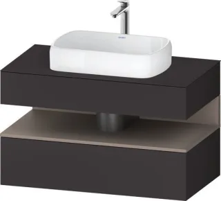 Duravit Qatego Konsolenwaschtischunterbau wandhängend Graphit Supermatt 1000x550x600 mm - QA47310438 QA4731043800000