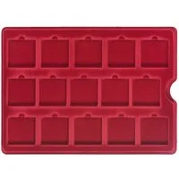 MC.Sammler Aufbewahrungsbox MC.Sammler Alu Münzkoffer frei bestückbar mit Münztableaus Ihrer Wahl, Tableau 15 Fächer-50x50mm
