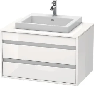 Duravit Ketho Konsolenwaschtischunterbau wandhängend Weiß Hochglanz 800x550x496 mm - KT675402222 KT675402222