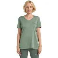 Jack Wolfskin T-Shirt 0 mit V-Ausschnitt, Kurzarm, aus Polyester, normale Passform