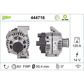 Valeo Lichtmaschine 120A Alfa Romeo Citroen Fiat Lancia Peugeot 444716