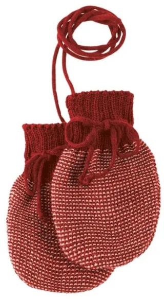 Disana Strick-Handschuhe Gr.0 bordeaux-rose
