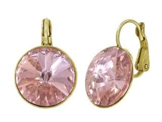 konplott - Ohrringe mit Brisur - Rivoli pink
