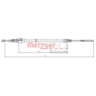 Metzger Handbremsseil hinten VW Golf 3 4 Vento