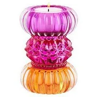 Giftcompany Kerzenhalter Kerzenhalter Sari Rund Orange Pink Lila