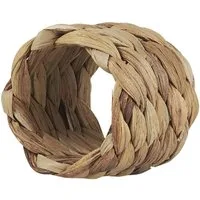 Ib Laursen Serviettenhalter Serviettenring Wasserhyazinthe natur geflochten Ø5cm, Serviettenring Wasserhyazinthe grobes Geflecht Ø5x5cm, Grob geflochtener Serviettenring aus natürlicher Wasserhyazinthe