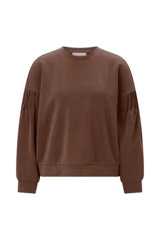 Rich & Royal - T Peach Pleated Crew chocolate torte - Gr. - XS