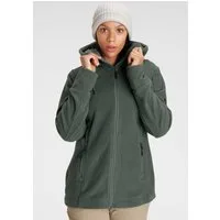 Polarino Fleecejacke Große Größen (1-St) mit Kapuze, hüftbedeckende Länge, bequemer Schnitt, wärmendes Fleece