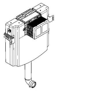 KWC Aquarotter WC-Spülkasten, Montage Technikraum, Spülmenge 6l/3l, 2030066229 2030066229