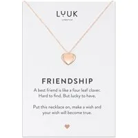 LUUK LIFESTYLE Freundschaftskette Herz, Geschenk für die beste Freundin, Freundschaftskette