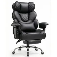 COMHOMA Gaming-Stuhl Ergonomischer Bürostuhl 180 kg, mit Lendenstütze & Fußstütze, 135° verstellbare Rückenlehne, hoher Chefsessel