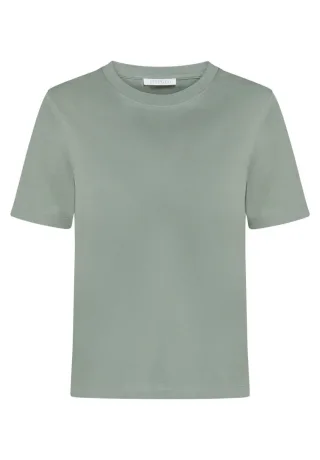 Betty & Co - Basic T-Shirt mit kurzem Schnitt grün - Gr. - M